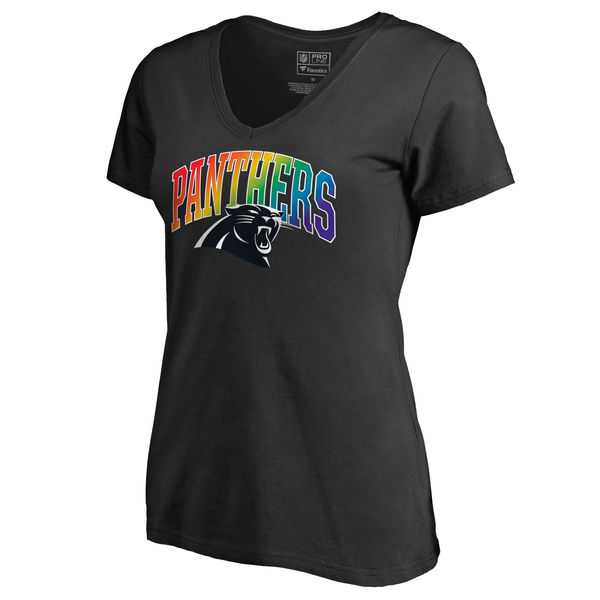 Women's Carolina Panthers NFL Pro Line by Fanatics Branded Black Plus Sizes Pride T-Shirt,We sell and wholesale Women's Carolina Panthers NFL Pro Line by Fanatics Branded Black Plus Sizes Pride T-Shirt on line form chian!